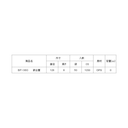 BF-360 嵌合蓋 【1200枚】